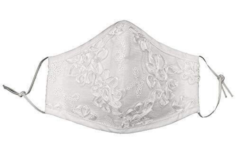 7365 Bride and Groom Face Mask Set - Bridal Wedding Masks - Made in USA